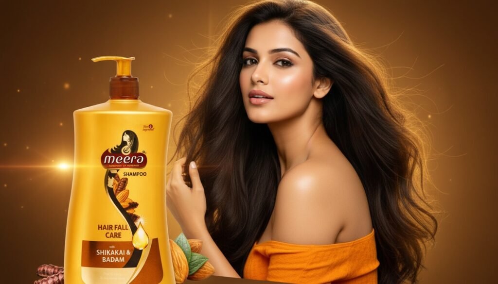 మీరా హెయిర్ ఫాల్ కేర్ షాంపూ వాడిన తర్వాత పొడవైన మెరిసే ఆరోగ్యకరమైన జుట్టు